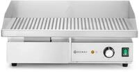 HENDI Grillplatte, gerillt, Entnehmbare Festtschublade, Temperatur bis 300&deg;C