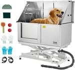 VEVOR Elektrische Hundewaschstation mit Hebefunktion, 127 cm Tierpflegewanne mit