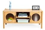 Relaxdays TV-Lowboard, mit 2 T&uuml;ren, Fernsehtisch f&uuml;r bis zu 43 Zoll, Holzoptik,