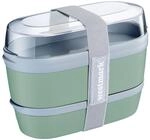 Westmark Lunchbox Maxi &ndash; Praktische Box mit F&auml;chersystem im Bento Stil 760 ml, 830