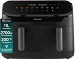 Hisense 11-Liter-Hei&szlig;luftfritteuse mit zwei Zonen, 2700 W, |...
