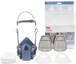 3M Gase-& D&auml;mpfe-Maskenset mit 1 St&uuml;ck 7503 Halbmaske (Gr&ouml;&szlig;e L), 2 St&uuml;ck...