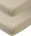 Meyco Baby Spannbettlaken f&uuml;r Kinderbett - 2er Pack - 70x140cm - Jersey