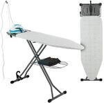 Relaxdays B&uuml;gelbrett f&uuml;r Dampfb&uuml;geleisen, 115 x 39 cm, h&ouml;henverstellbar,