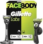 Gillette Labs Rasierer Herren f&uuml;r Gesichts, K&ouml;rper, Duo Pack, Schwarz/Gr&uuml;n