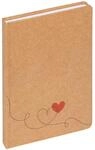 walther design Notizbuch braun DIN A5 mit 2 roten Herzen, PIMP AND CREATE...