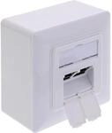 InLine Netzwerkdose Cat.6A, 2x RJ45 Buchse, geschirmt, Aufputz & Unterputz,