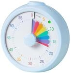 Relaxdays visueller Timer, leiser Kinder-Timer, optischer Alarm, blau