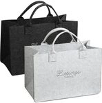 Kesper | Filztaschen 2er-Set, 50 x 25 x 34 cm, Grau | 9422813