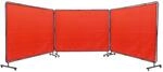 VEVOR Schwei&szlig;schirm mit Rahmen, 6' x 8' 3-Panel-Schwei&szlig;vorhangschirme,