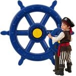 Relaxdays Steuerrad, bewegliches Spielturm-Zubeh&ouml;r, &Oslash; 54 cm, blau