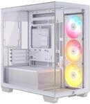 CORSAIR 2800X RS-R R&uuml;ckw&auml;rtsl&uuml;fter ARGB-PC-Geh&auml;use Micro-ATX &ndash; Wei&szlig;