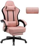 GTPLAYER Gaming Stuhl Stoff, Gaming Sessel mit Taschenfederkissen, ergonomischer