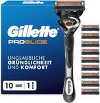 Gillette Proglide Rasierer Herren, Nassrasierer, Silber/Schwarz