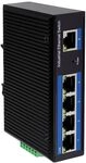 LogiLink NS202 - Industrieller Gigabit Ethernet Switch, 5-Port 10/100/1000 Mbps