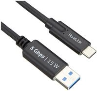 PureLink USB-C auf USB-A Kabel, Ladekabel, USB 3.1 Gen 1, 5GB/s, 1,5m