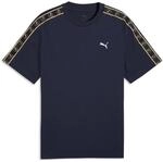 PUMA Herren Essentials Elevated Tape Relaxed T-Shirt S, Navy Blue