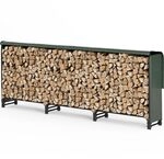 VOUNOT Kaminholzregal Aussen Metall, Brennholzregal Au&szlig;en, Feuerholzregal Outdoor