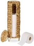 Relaxdays Toilettenpapier Aufbewahrung, 4 Rollen, HxD: 50,5 x 16 cm,...
