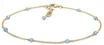 Elli Fu&szlig;schmuck Damen Fu&szlig;kettchen Strand Meer Kugel Blau | 925 Sterling Silber