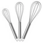 Relaxdays Schneebesen 3 er Set, professionelle Ballonschneebesen,...