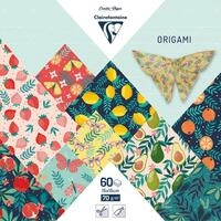 Clairefontaine 95357C &ndash; 60 Blatt Origami-Papier, 70 g/m&sup2;, Format 15 x 15 cm, 30