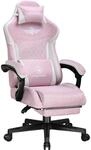 GTPLAYER Gaming Stuhl, Ergonomischer Gamer Stuhl aus Leinen mit...