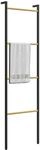 HOMCOM Handtuchleiter Platzsparend mit 4 Stangen 49 x 167,5 cm Schwarz 