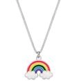 Elli Halskette Kinder Regenbogen Wolke Anh&auml;nger mit Emaille Bunt 925 Silber