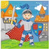 Ursus 8420006 - Moosgummi Mosaikbild Glitter, Ritter, zum Gestalten eines...
