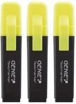 Genie 40020 Textmarker mit Keilspitze; 3 er Pack; neon gelb