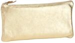 Clairefontaine 8705C Penale 22x11cm aus Leder Perlmutt Gold