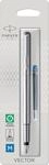 Parker Vector F&uuml;ller | Edelstahl | F&uuml;llfederhalter mit mittlerer Feder | Blaue