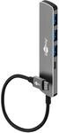 goobay USB C 3.2 - USB A 3.2 / USB-C-Stecker zu 1xUSB-C/3xUSB-A, kompakter Hub...