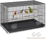 VEVOR Vogelvoliere 76x46x45cm Vogelk&auml;fig aus Q195-Kohlenstoffstahl Vogelhaus...