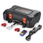 VEVOR Elektrische Seilwinde 12V, Mobile Seilwinde mit 1587kg Tragkraft &