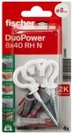 Fischer Duopower 8 x 40 mm RH mit rundem Haken, nylonbeschichtet, Kombination...