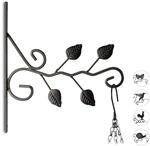 Relaxdays Blumenhaken versch. Motive, Blumenampelhalter f&uuml;r Wand, Garten-Deko...