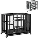 PawHut Hundek&auml;fig Klappbar f&uuml;r Mittelgro&szlig;e Hunde 94 x 58 x 78 cm Schwarz 