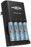 ANSMANN Batterieladeger&auml;t inkl. 4X AA Akkus 2100mAh - Automatik Batterie...