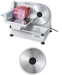 VEVOR Fleischschneidemaschine 200 W, Elektrische Aufschnittmaschine mit zwei