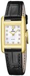 Festina Damenuhr aus goldfarbenem, PVD-beschichtetem Stahl mit Lederarmband F20774/3