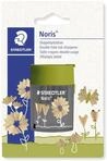 STAEDTLER Noris 512 Doppelspitzdose &ndash; Blumen-Design | Metallspitzeinsatz f&uuml;r...