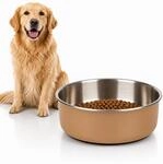 hundenapf - Yumi Beiger Edelstahlnapf - Rutschfester Premium Futternapf - 1,55L