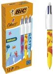 BIC 4 Farben Kugelschreiber Set 4 Colours Velours, mit samtiger Oberfl&auml;che in