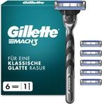 Gillette Mach3 Basis Rasierer Herren, Metall, Grau/Schwarz | Herrenrasierer,...