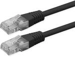 ROLINE Patchkabel Cat.6 (Class E), UTP, PoE, schwarz, 1 m