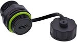 Inline USB-C-Kabelkupplung, mini, IP68 wasserdicht, geschirmt, USB-C Buchse zu