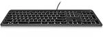 Ewent EW3268 Tastatur mit LED-Hintergrundbeleuchtung, USB-Kabel, Standardgr&ouml;&szlig;e,