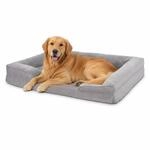 Relaxdays Hundebett, gro&szlig;e Hunde, HBT: 17x106x80 cm, grau | orthop&auml;disch,